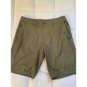 RVCA Mens Shorts Olive Button Closure Size 29